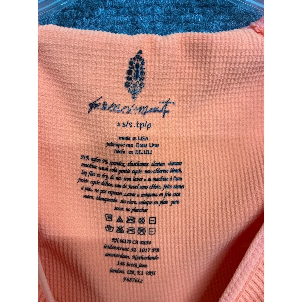 Free People FP Movement Lot of 2 Seamless Crop Tops Orange Purple XS/S